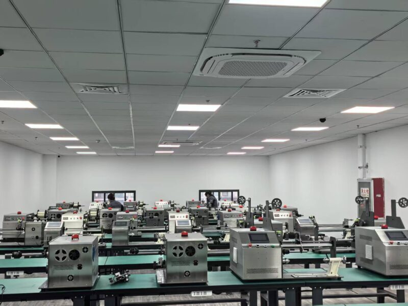 Industrial wire winding machines in the BOYAN factory workshop