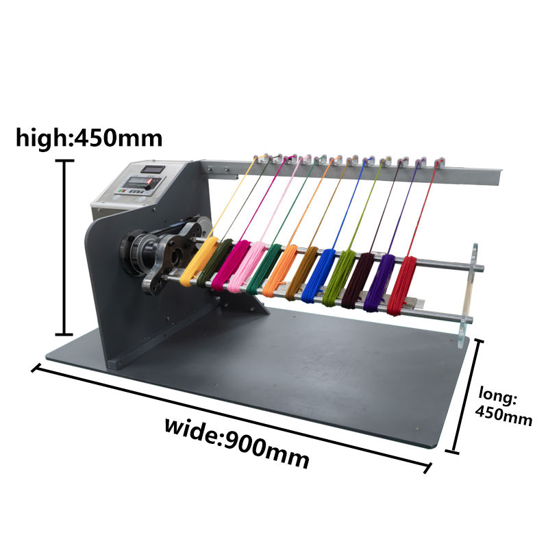 Embroidery thread separator machine thread path and winding area