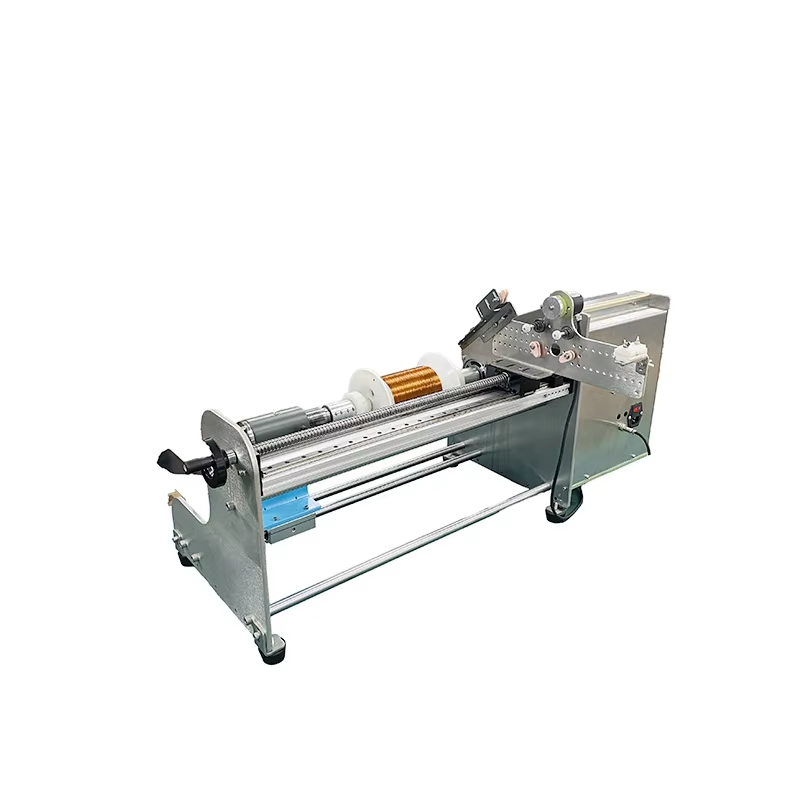 Large winding machine touchscreen and coil fixture detail