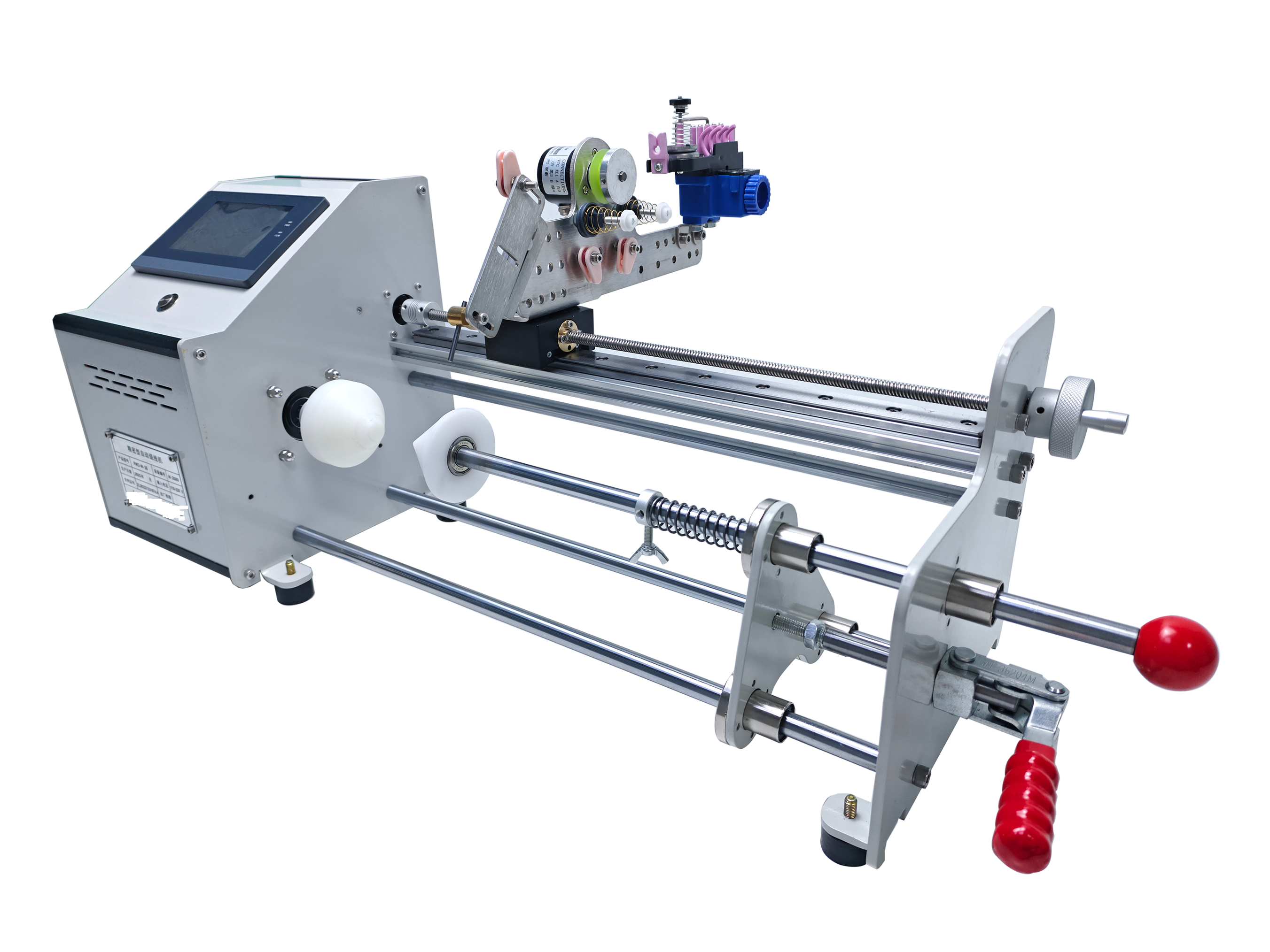 Intelligent touch screen winding machine for custom material review